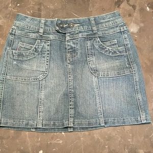 Highway jean skirt